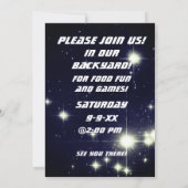 Sterren in diepe ruimte donkerblauwe gelukkige ver kaart (Achterkant)