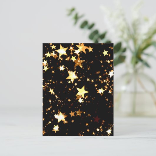 Sterren in duisternis briefkaart (Staand voorkant)
