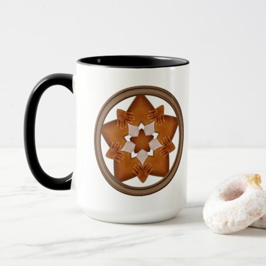 Sterren in handen mok (Met donut)