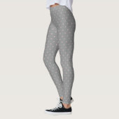 Sterren in harten op grijze Leggings (Links)