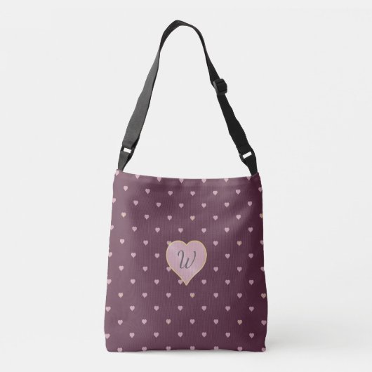 Sterren in harten op Port All-Over-Print Bag Crossbody Tas (Achterkant)