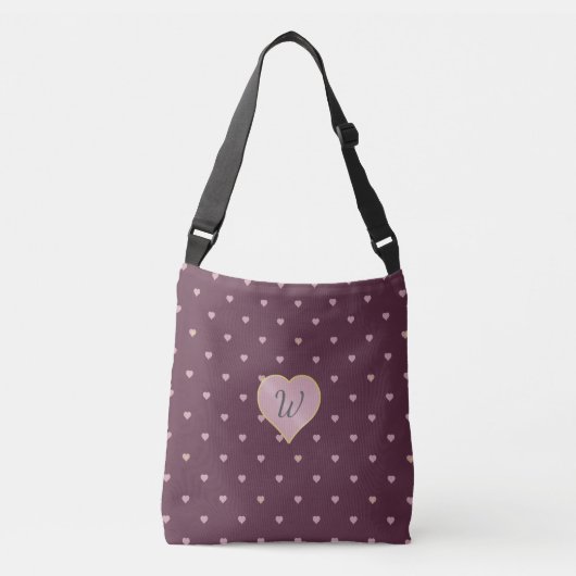 Sterren in harten op Port All-Over-Print Bag Crossbody Tas (Voorkant)