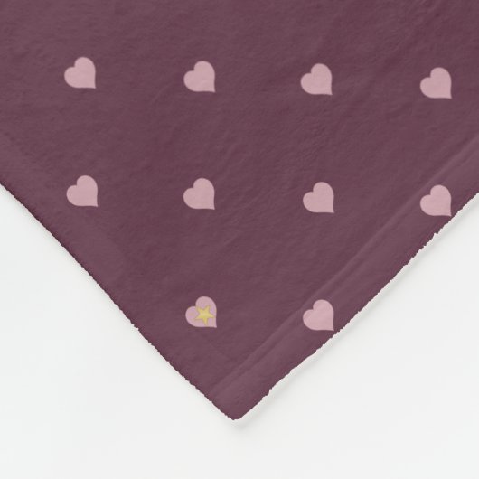 Sterren in harten op Port Fleece deken (Hoek)