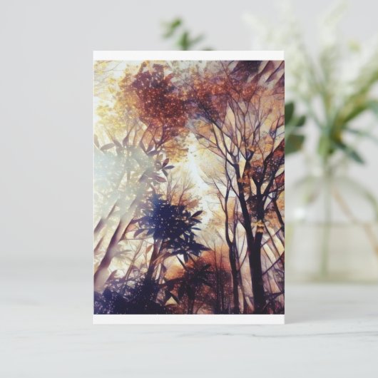 Sterren in het bos kaart (Staand voorkant)