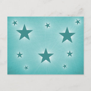 sterren in het Briefkaart Night Sky, Blauwgroen