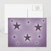 Sterren in het Briefkaart Night Sky, Paars (Voorkant / Achterkant)