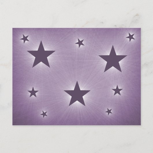 Sterren in het Briefkaart Night Sky, Paars (Voorkant)