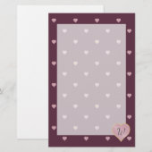 Sterren in het hart van havenbakkerij briefpapier (Voorkant / Achterkant)