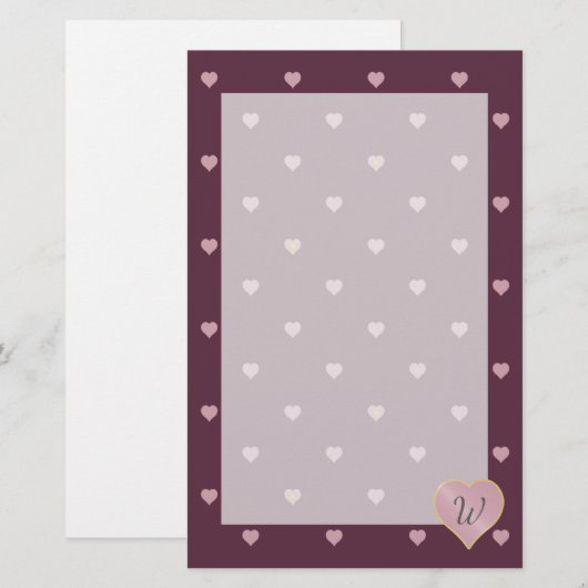 Sterren in het hart van havenbakkerij briefpapier (Voorkant / Achterkant)