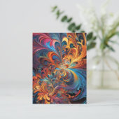 Sterren in kaleidoscope briefkaart (Staand voorkant)