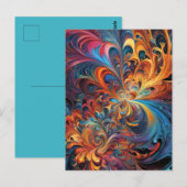 Sterren in kaleidoscope briefkaart (Voorkant / Achterkant)