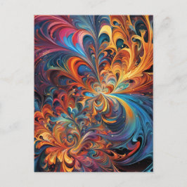 Sterren in kaleidoscope briefkaart