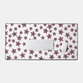 Sterren in rood, wit en blauw bureaumat (Keyboard & Muis)