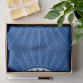 Sterren in rood, wit en blauw met monogram tissuepapier (Geschenk)