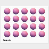 Sterren In Roze Ruimte Ronde Sticker (Vel)