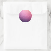 Sterren In Roze Ruimte Ronde Sticker (Tas)
