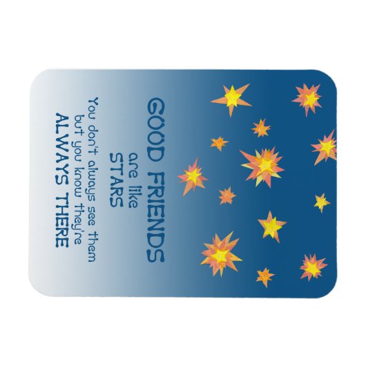 Sterren Inspirerend Vriendschap Quote Koelkast Mag Magneet (Horizontaal)