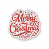 Sterren Kerstgroet Sticker (Voorkant)