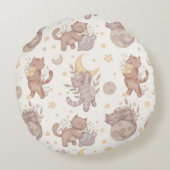 Sterren Kittens Rond Kussen (Achterkant)