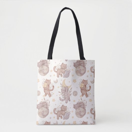 Sterren Kittens Tote Bag (Voorkant)