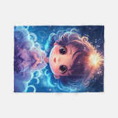 Sterren Kleine Prinses Nighttime Meisje Personalis Fleece Deken (Voorkant (Horizontaal))