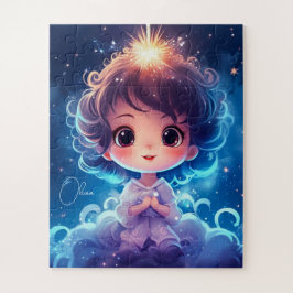 Sterren Kleine Prinses Nighttime Meisje Personalis Legpuzzel