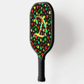 Sterren kleurrijke sterren Elegant Script Monogram Pickleball Paddle (Links)