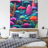 Sterren kosmische bloesem Odyssey Canvas Afdruk (Insitu (Slaapkamer))