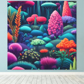 Sterren kosmische bloesem Odyssey Canvas Afdruk (Insitu (Houten vloer))