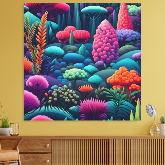 Sterren kosmische bloesem Odyssey Canvas Afdruk (Insitu (Woonkamer))