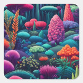 Sterren kosmische bloesem Odyssey Vierkante Sticker (Voorkant)