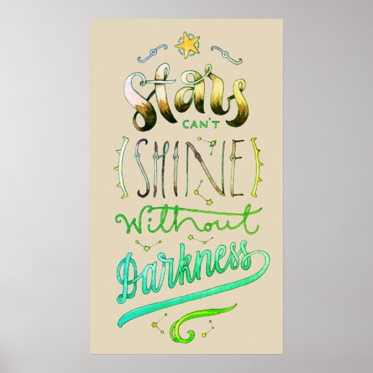 Sterren kunnen geen Typografische Poster vormen (Voorkant)