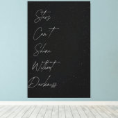 ✨ Sterren kunnen niet schijnen zonder duisternis ✨ Canvas Afdruk (Insitu (Houten vloer))