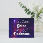Sterren kunnen niet schijnen zonder dwaasheid briefkaart (Staand voorkant)