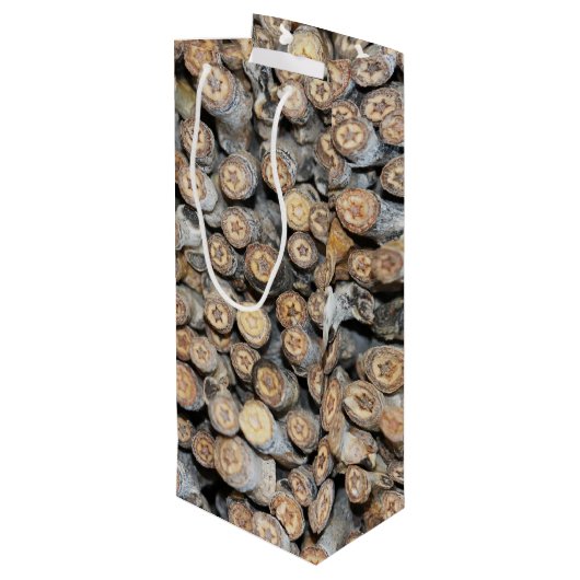 Sterren langs de Rio Grande Cotton Wood Trees Wijn Cadeautas (Achterkant Gekanteld)