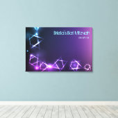 STERREN & LICHTEN Bat Mitzvah Sign-In Geheugenbord Canvas Afdruk (Insitu (Houten vloer))