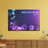 STERREN & LICHTEN Bat Mitzvah Sign-In Geheugenbord Canvas Afdruk (Insitu (Woonkamer))
