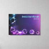 STERREN & LICHTEN Bat Mitzvah Sign-In Geheugenbord Canvas Afdruk (Voorkant)