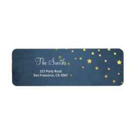 Sterren Maan Adresetiketten Goud Baby shower Galax Etiket