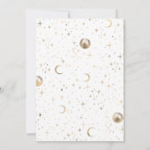 Sterren Maan Celestial Night repetitie diner Kaart (Achterkant)