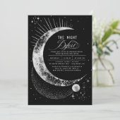Sterren Maan Celestial Night repetitie diner Kaart (Staand voorkant)