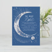 Sterren Maan Celestial Night repetitie diner Kaart (Staand voorkant)