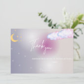Sterren Maan en Wolken Dankjewel Kaart (Staand voorkant)