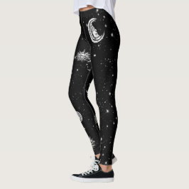 Sterren, maan en zon in het universum leggings
