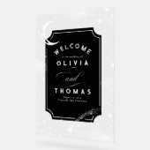 Sterren maan hemelse acryl bruiloft welkomstteken bord (Hoek)