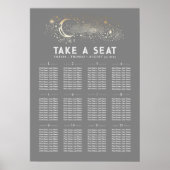 Sterren Maan Hemelse bruiloft Zitting Grafiek Poster (Voorkant)