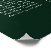 Sterren Maan Hemelse Smaragdgroene bruiloft Poster (Hoek)