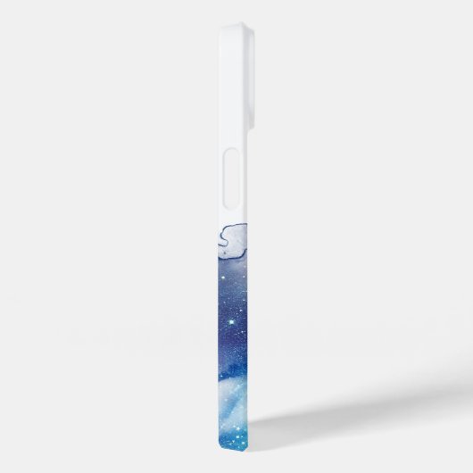 Sterren maan nacht hemel hemelstelsel blauw wit Case-Mate iPhone case (Achterkant / Rechts)