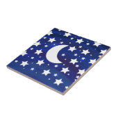 Sterren, maan, nachtelijke hemel tegeltje (Zijkant)