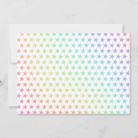 Sterren & Maan Regenboog Sky Eenhoorn Verjaardag F Kaart (Achterkant)